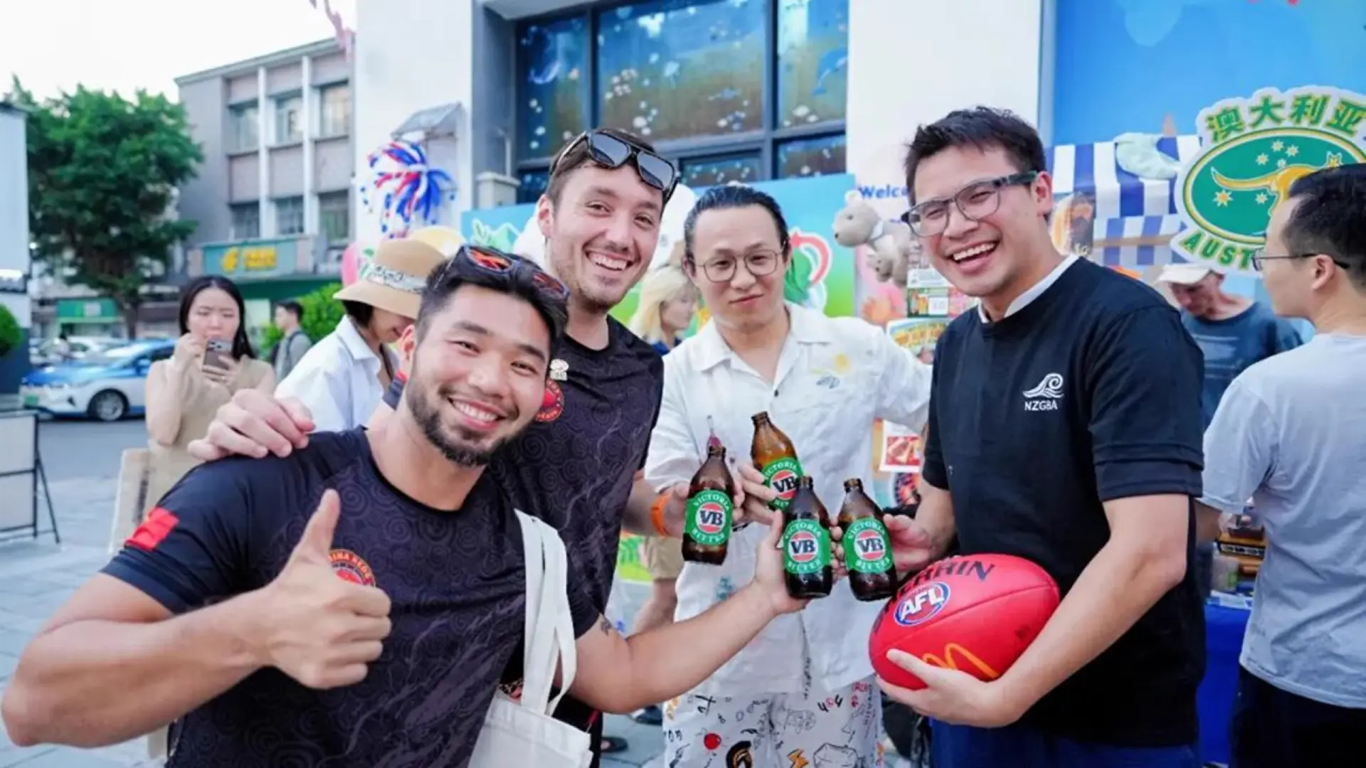Participants sharing a moment at the Oceania cultural market